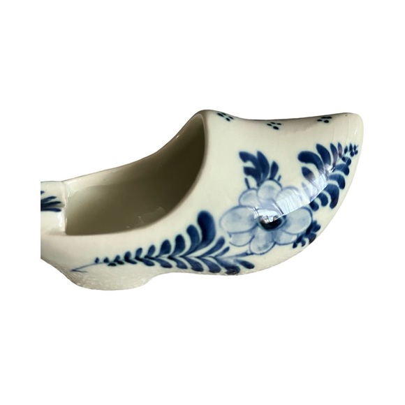 Antique Delft Pottery Blue & White Clog Ashtray with (3) VTG Mini Delft Clogs - Picture 3 of 8